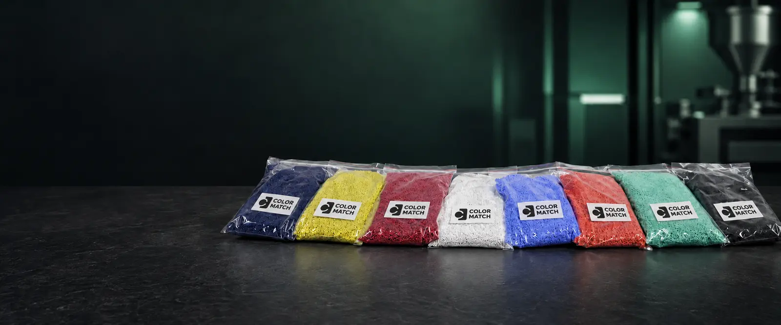 ColorMatch tarafından üretilen renkli masterbatch numuneleri